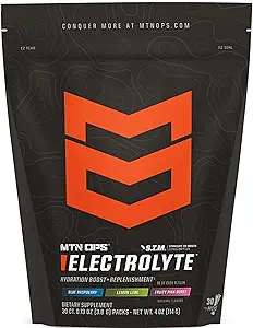 MTN OPS Electrolytes Powder Packets, Sugar Free Hydration Packets, Gluten- Free Hydration Powder, Electrolyte Packets STM "Straight to Mouth" - Variety Pack af 3 Flag, 30 Packs
