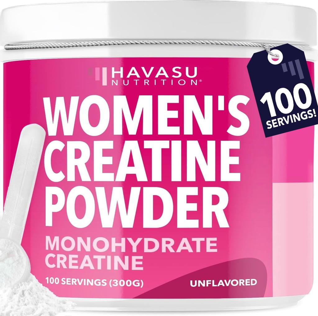 Creatin for kvinder - Formuleret for kvinder - 3g Mikroniseret Creatin monohydrat Per Servering til at støtte energi, Lean muskelmasse, og mental Klarhed - Unflavored, Vegan, Non- GMO, 100 Servere