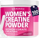 Creatin for kvinder - Formuleret for kvinder - 3g Mikroniseret Creatin monohydrat Per Servering til at støtte energi, Lean muskelmasse, og mental Klarhed - Unflavored, Vegan, Non- GMO, 100 Servere