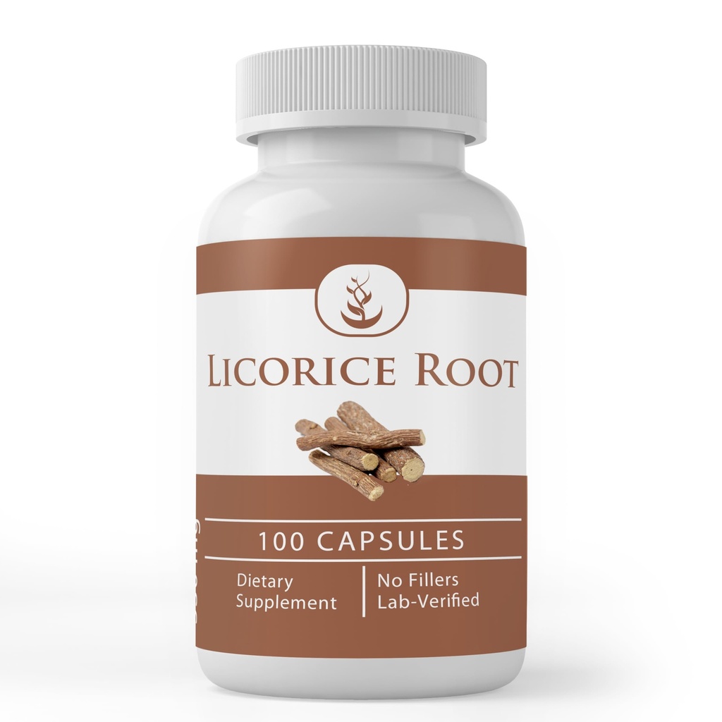 Pure Original Ingredienser Lakrids Root Extract (100 kapsler) Altid Pure, Ingen tilsætningsstoffer eller fyldstoffer, Lab Verified