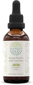HerbEra Muira Puama og Catuaba B60 Alkohol- Free Herbal Extract Tinktur, Koncentrerede flydende dråber Natural (Ptychopetalum Olacoides og Tricilia catigua, Erythroxylum vacciniifolium) 2 fl oz