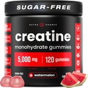 NutraChamps 120 Creatinine Gummies for mænd og kvinder - 5g sukker gratis Chewable Creatinine Monohydrat Gummies - Understøtter Protein Syntese, Muscle Recovery & Workout Performance