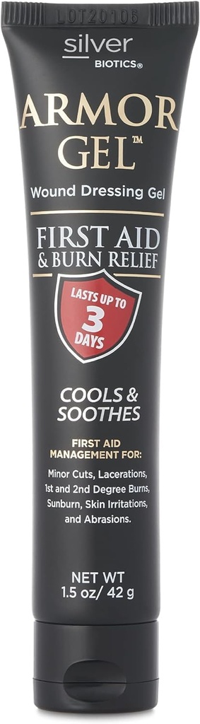 Sølv Biotics Armor Gel Wund Klædning Gel • 124; Førstehjælp + Burn Relief 24 PM Sølv Gel • 124; 1,5 oz