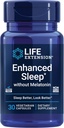 Life Extended Enhanced Sleep without Melatonin, ashwagandha, amla, Casein Milk peptider, melatonin- Free Supplement for Sleep & Stress Support, Gluten- Free, Non- GMO, Vegetar, 30 Kapsler