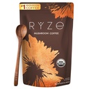 RYZE SUPERFOODS champignon kaffe USDA Organic med 6 adaptogene champignoner og MCT Oil, USA Grown Instant Coffee for Better Energy, Fokus, fordøjelse, Immunitet med Lions Mane & Tyrkiet Tail, 30 portioner
