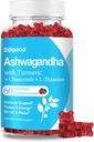 Ashwagandha Gummies med L- theanine, Ashwa Root Supplement Gummy til kvinder Mænd, 60 blandet berry farvet Gummies
