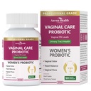 Vaginal Probiotika for kvinder pH Balance med Prebiotika - 60 Millioner CFU for odor, Gær & fordøjelse - Tranebær for Urinary Tract & Hormonal Balance - Vegan & Non- GMO Medic124; 90 Kapsler