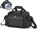 Trunab Home Health Nurse Bag Empty, Portable Medical Supplies Shoulder Bag for Hospice, Home Visit, Hospital Interns, Black, Bag Only
