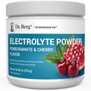Dr. Berg Zero Sugar Hydration Keto Electrolyte Powder - Forbedret w / 1000 mg kalium & Real Pink Himalayansk salt (IKKE bordsalt) - Pomegranat og Cherry Hydration Drink Supplement - 50 Servering