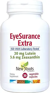 Nye Rødder Budd124; Eye supplement med Blåbær, Lutein, Zeaxanthin og Multi- Vitaminer, designet med Naturopatic Doctors (30 kapsler)