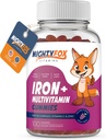 Iron Gummy Vitamin til børn & Teens - Tapioca baseret - bedste smag - Non-GMO - Gluten Free - Vegan - Chewable Iron Supplement w / vitamin A, C, B3, B5, B6, B12, Folinsyre, Biotin & Zink 100ct