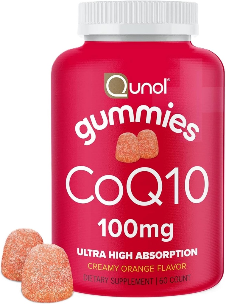 Qunol CoQ10 Gummies by Qunol, 100 mg, lækre vingummi kosttilskud, hjælper støtte hjerte sundhed, 60 ct