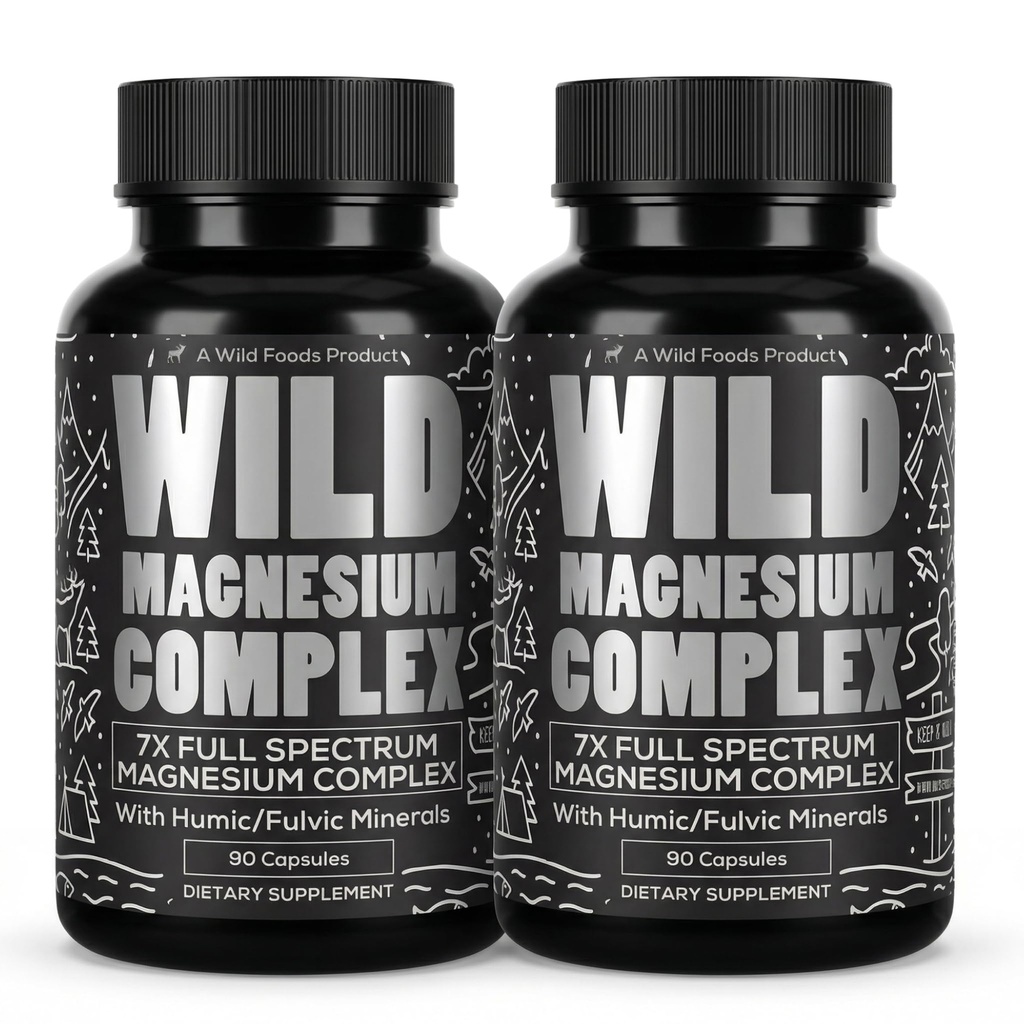 Wild Foods Magnesium Complex Supplement med 7X Forms MSD 124; High Absorption, Full Spectrum, Easy fordøjelsesmiddel