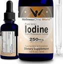 WellnessOne Jod Drops for Thyroid Support - Hurtig fungerende flydende jod supplement fra Kalium Iodide - Great for Immunity & Cognition & Maksimerer Iron Absorption - 1.67 fl oz
