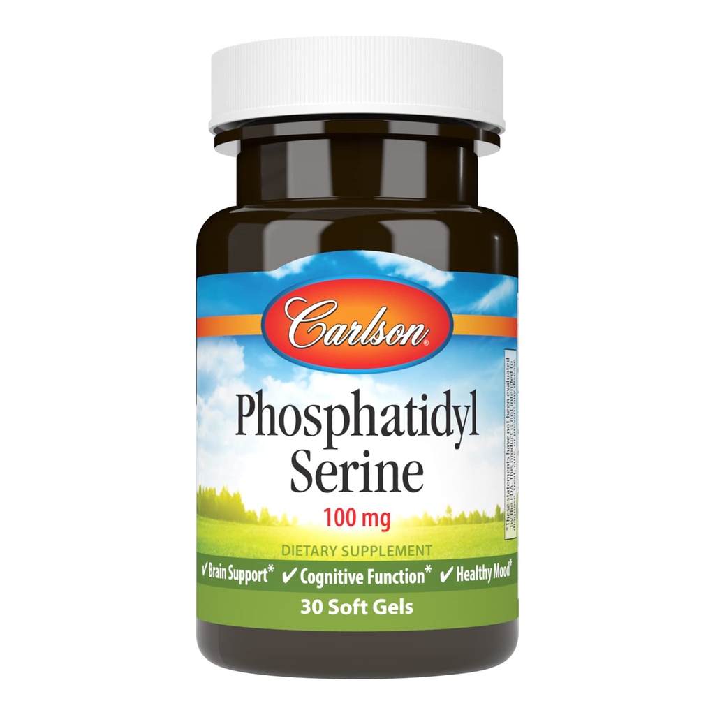 Carlson - Phosphatidyl Serine, 100 mg, Non- GMO, Brain Function, 30 Softgels