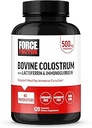 FORCE FACTOR Bovin Colostrum kapsler Supplement med immunoglobulin og Lactoferrin til støtte Gut Sundhed & Immunitet, Hormone & Antibiotika-fri, Lavet i USA, Premium kvalitet, 120 kapsler