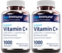 Vitamin C 1000mg Kompleks med L- Lysin 500mg, Zink Gluconat 12mg, Bioflavonoider 300mg. Doctor Formuleret Magnesium Stearate Free Supplements for Sund Immunsystemet Support. To flasker. (2)