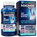 MAGNOX® Buster | Patented Clinically Tested 380mg Magnesium Supplement for Spasms & Leg Cramps at Night | One Capsule a Day for Almost Full Dosage | 3X More Absorption | Dead Sea Minerals (60 Caps)