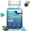 Sugar Free Acetyl L- Carnitin Gummies, L- Carnitin Supplement for kvinder & mænd, med C-vitamin & B12, ALLAR for energi, Brain & Heart Health Support, Vegan, Non- GMO, 60 Greve