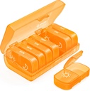 AUVON XL Ugentlig Pill Organizer 2 gange om dagen, AM PM Pill Case med One- Side Stor Åbning for nem at bruge, Pill Box 7 Day Travel Medicin Organizer for Medicin, Vitaminer, Fiskeolier, Kosttilskud