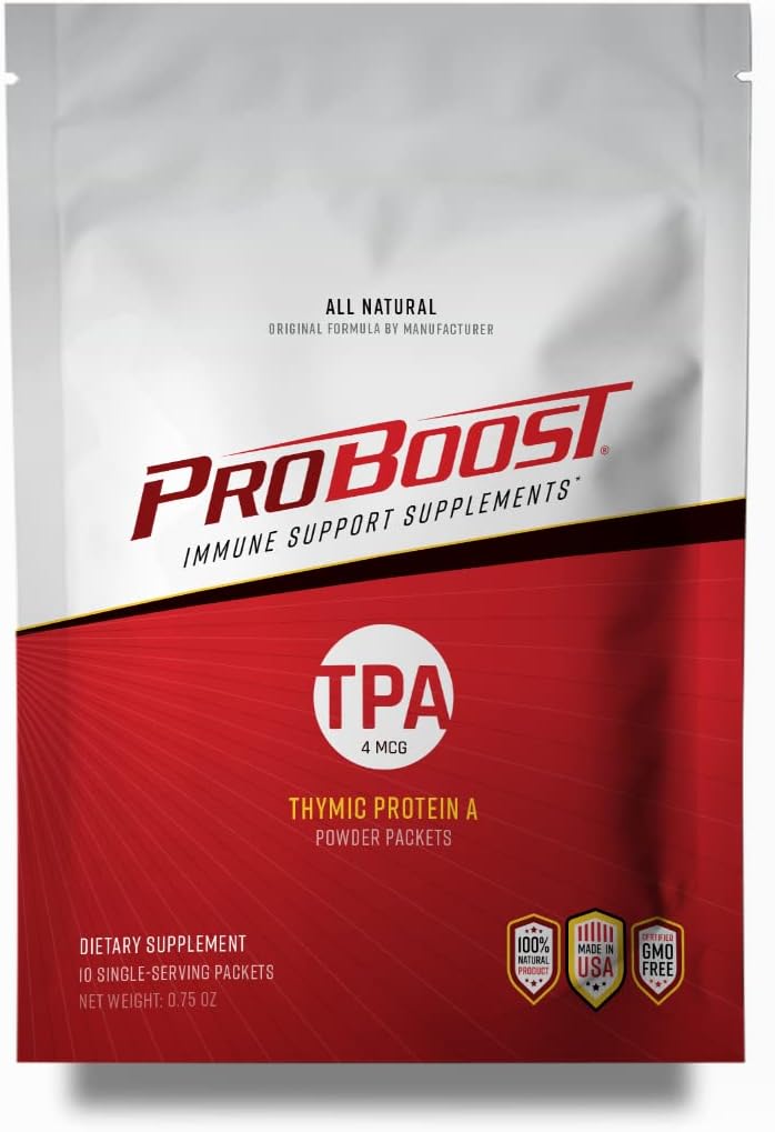 Thymic Protein A Powder Packets (4 McG TPA) - Immunsystemet Support - Alle naturlige, ikke-GMO formel - 10 Packets