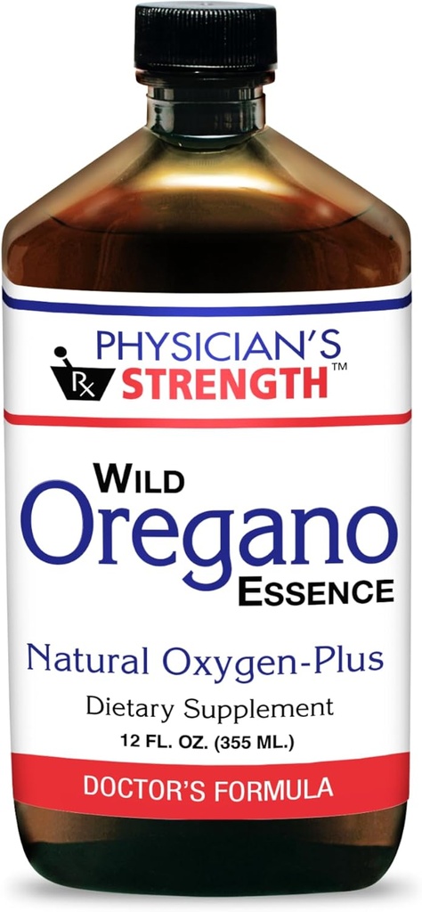 Lægens styrke Wild Oregano Essence - 12 fl oz - All- Natural Hydrosol - Understøtter Oxygen Niveauer - Non-GMO & Chemical Free - 12 Servere