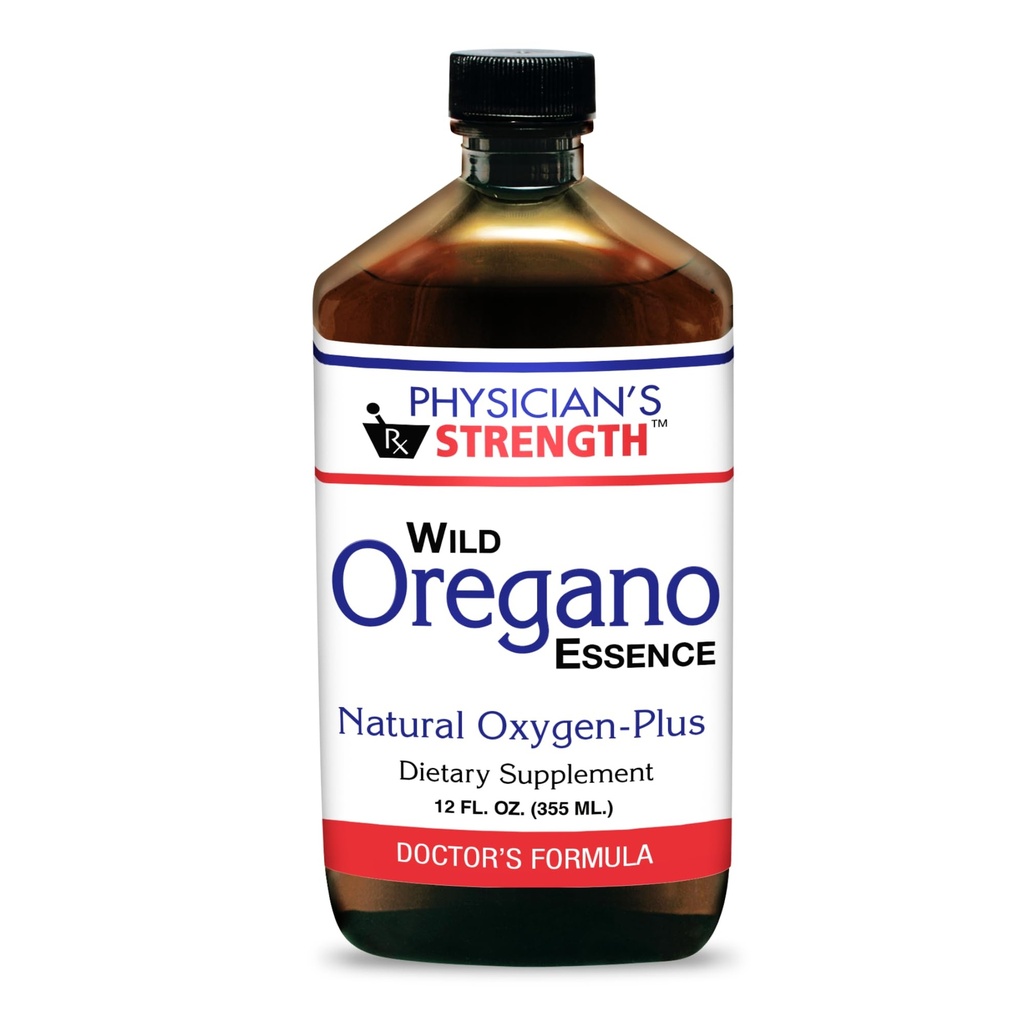 Lægens styrke Wild Oregano Essence - 12 fl oz - All- Natural Hydrosol - Understøtter Oxygen Niveauer - Non-GMO & Chemical Free - 12 Servere