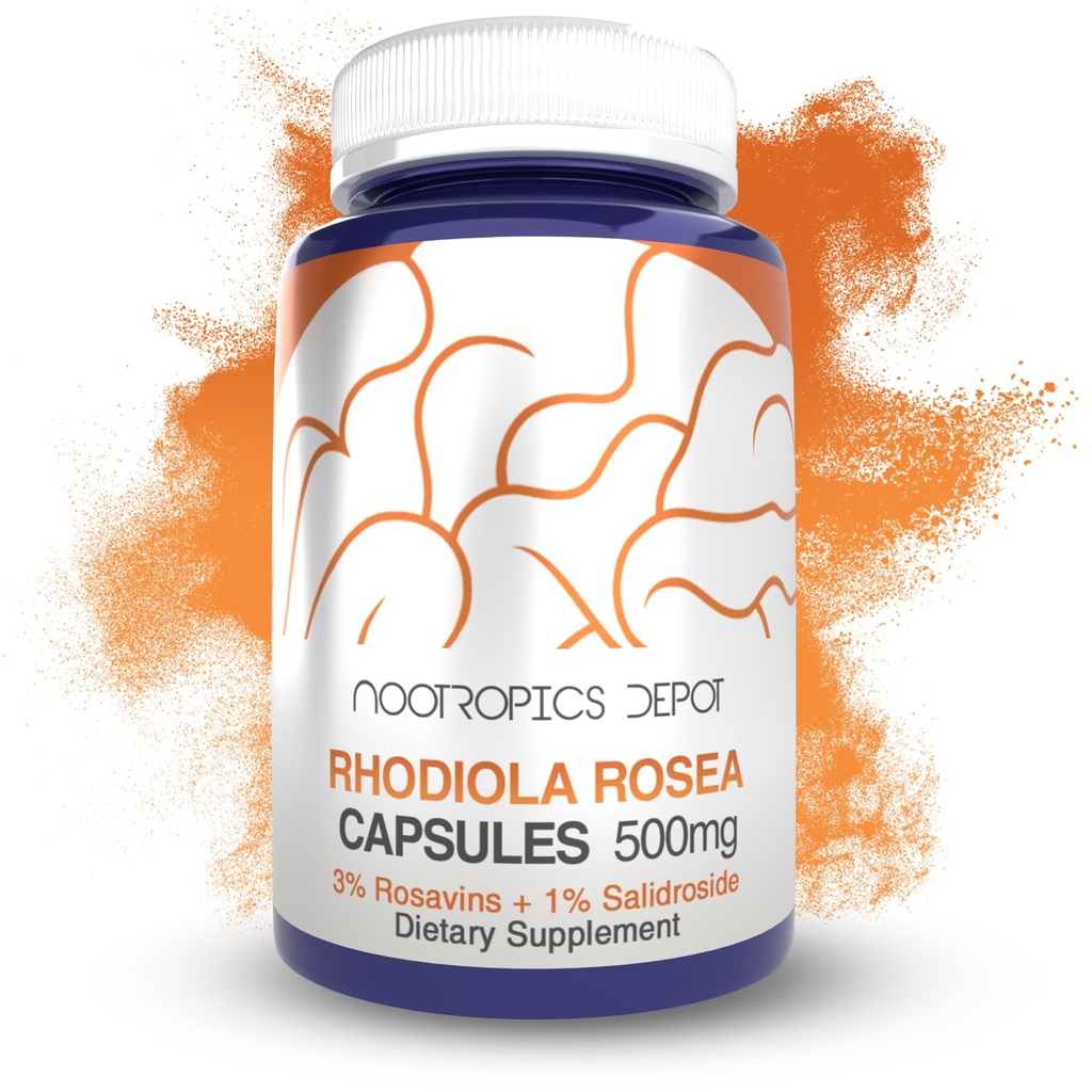 Nootropics Depot Rhodiola Rosea Capsules Name 124; 500mg