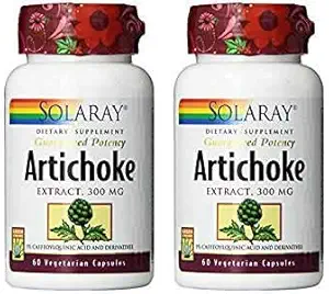 Solaray Artichoke Leaf Extract, 300mg, 60 Greve (2 Pack)