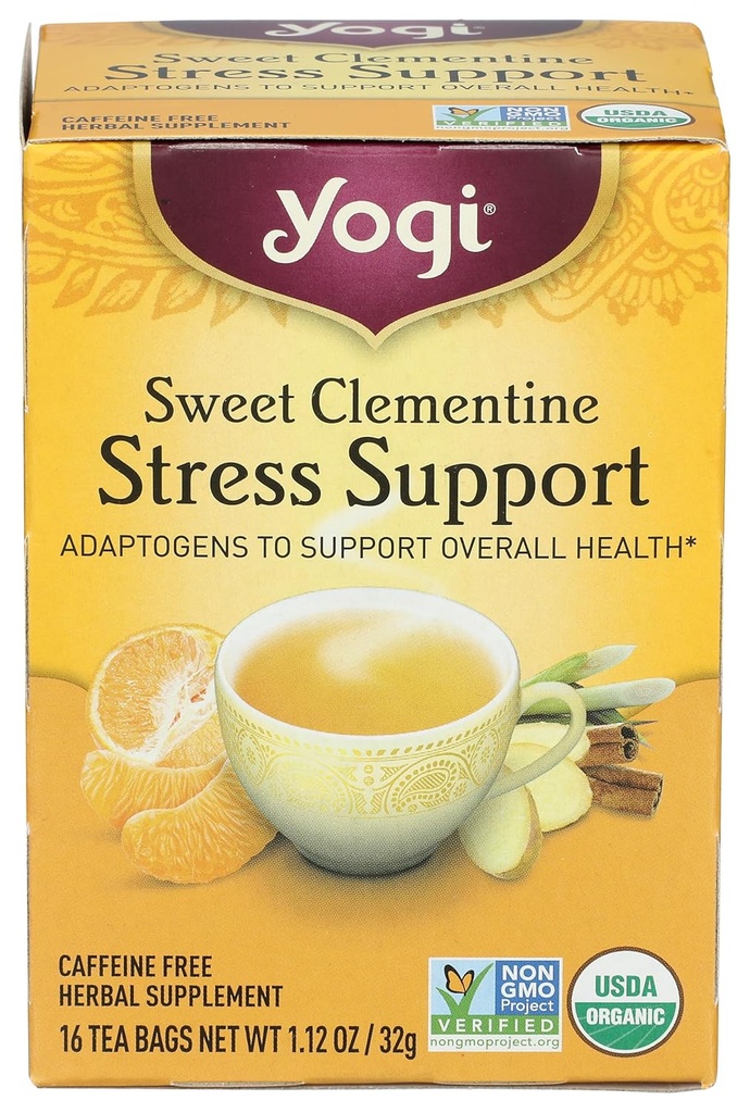 Yogi Tea Organic Sweet Clementine Stress Support, 16 Greve
