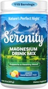 Nature’s Perfect Night | Serenity Magnesium Drink Mix Powder | Anti-Stress | Gluten Free | Vegan | Non-GMO | Sugar-Free | Supports Relaxation, Sleep, Heart, Bone, and Nerve Health | 15 oz