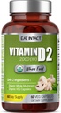 Vegansk hel Food Vitamin D, 2000 IE (50 mcg), D2, To Ingredienser (Organic Whole Mushroom og Organic Vegan Capsule), Non- GMO, Tredjeparts testet, 60 dages forsyning