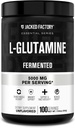 Jacked Factory L- Glutamin Powder 100 Servering - Vegan Fermented L Glutamin Supplement til indlæg Workout Muscle Recovery, Immunitet, fordøjelsessygdomme