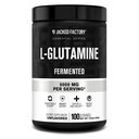 Jacked Factory L- Glutamin Powder 100 Servering - Vegan Fermented L Glutamin Supplement til indlæg Workout Muscle Recovery, Immunitet, fordøjelsessygdomme