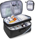 Trunab medicinopbevaringspose med kombinationslåse, låsbar pilleflaske Organizer, Travel Medication Carry sag for Medicine Box, receptpligtig, vitaminer, kosttilskud eller medicinske forsyninger