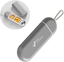 Rejse Pill Organizer, Mini Daily Pill Container Portable Pill Case Box at holde Medicin Vitamin supplement Fish Oil Box, Lille rejse Pill Pocket Storage Box (Grå)
