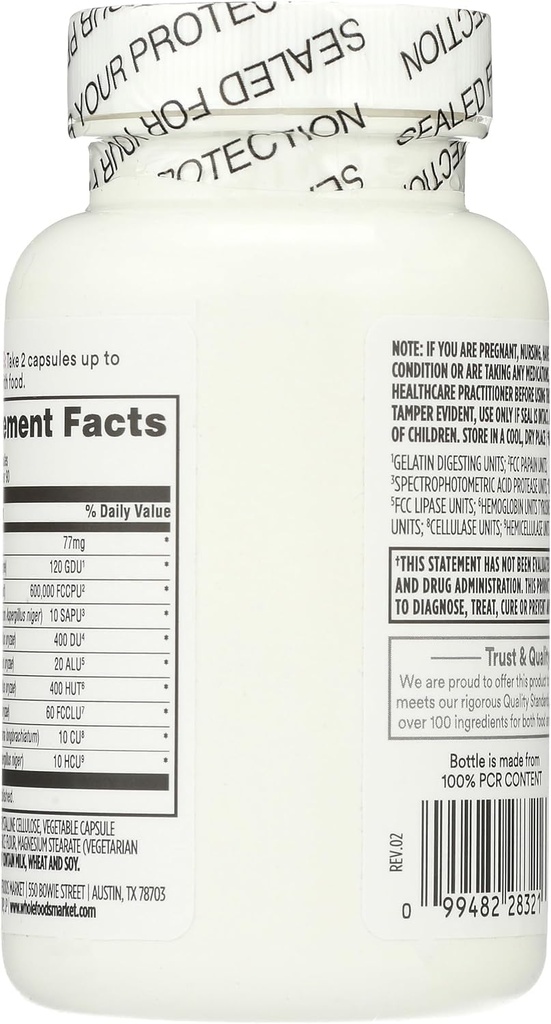 Whole Foods Market, Wholezyme, 180 Count (pakke med 2)