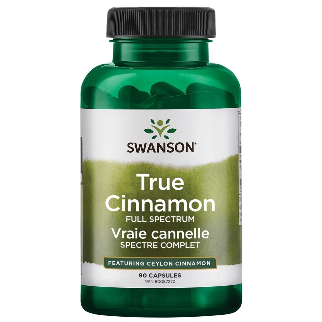 Swanson Full Spectrum True Cinnamon - Herbal Supplement - (120 kapsler, 300mg Hver)