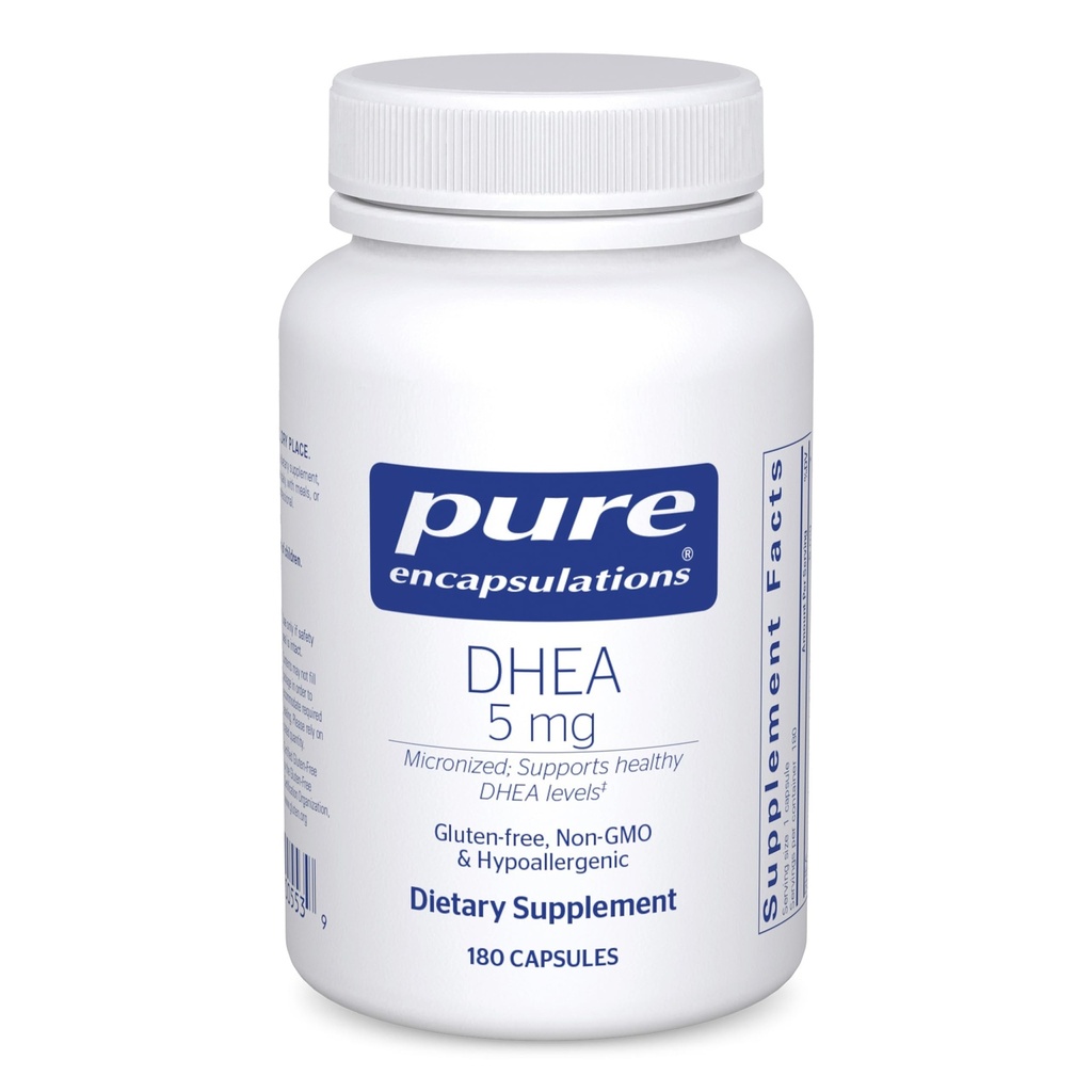 Ren indkapsling DHEA 5 mg - immunforsvar og Hormon Balance * - Mikroniseret DHEA - Gluten Free & Vegan - 180 kapsler