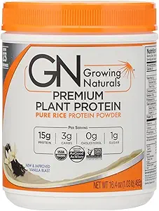 Dyrkning Naturals Rice Protein Isolate Powder Vanilla 1.03 Pund