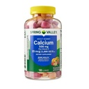 Spring Valley Calcium 500 mg Plus vitamin D 25 mcg Bone Health Kosttilskud Gummies, 100 Count + DRI Store Sticker.