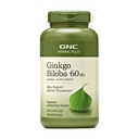 GNC Herbal Plus Ginkgo Biloba 60mg tillæg, Vegetar, Understøtter Mental Sharpness, 300 Servere