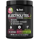 Zeal Naturals Electrolyte Powder Recovery Drink (90 Servings ttesmå 124; Strawberry Kiwi) w 0 Sugar + BCAAs + B-Vitaminer Electrolyte Supplement w Kalium Zink & Magnesium for Hydration - Keto Electrolytes