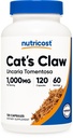 Nutricost Cat 's Claw 1000mg, 120 Kapsler - Vegetarisk Caps, Non- GMO og Gluten Gratis, 60 Servere