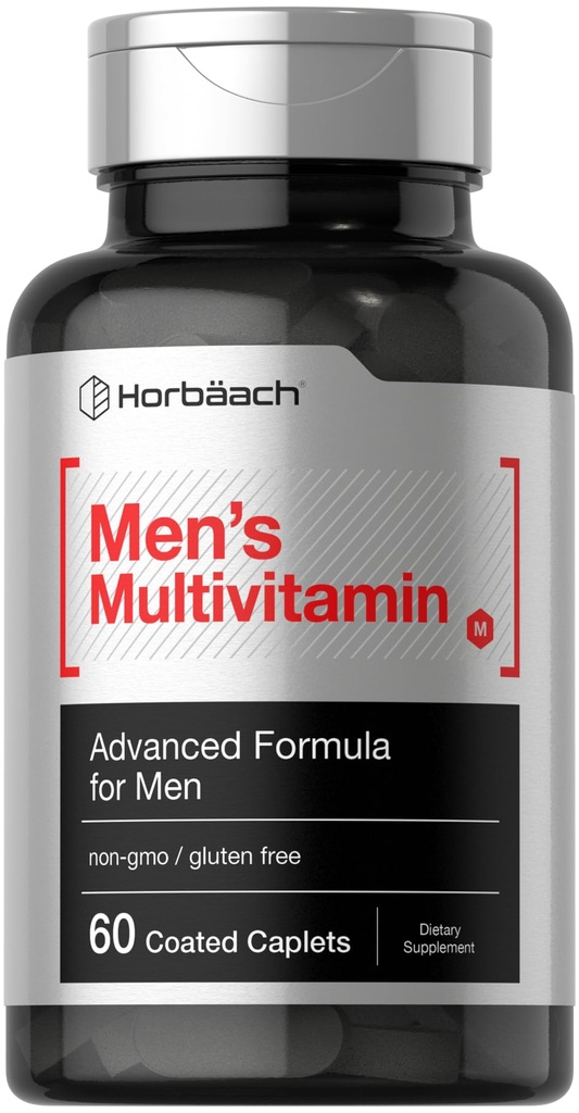 Horbäach Herre Multivitamins124; 60 Caplets ttesmå 124; Advanced Formel 124; med vitamin C, D, Magnesium, mineraler & mere; Non- GMO & Gluten Free Supplement
