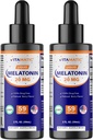 Vitamatic 2-Pack Melatonin 20mg Liquid Drops - 2 fl oz (59 ml) Each - Natural Berry Flavor - Non-GMO, Vegetarian Supplement for Adults