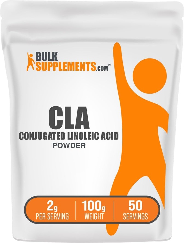 BulkSupplements.com Conjugated Linolsyre Powder - CLA supplement, Nutritional Supplement - Gluten Free, 2g Per Serving, 100g (3,5 oz) (Pack of 1)