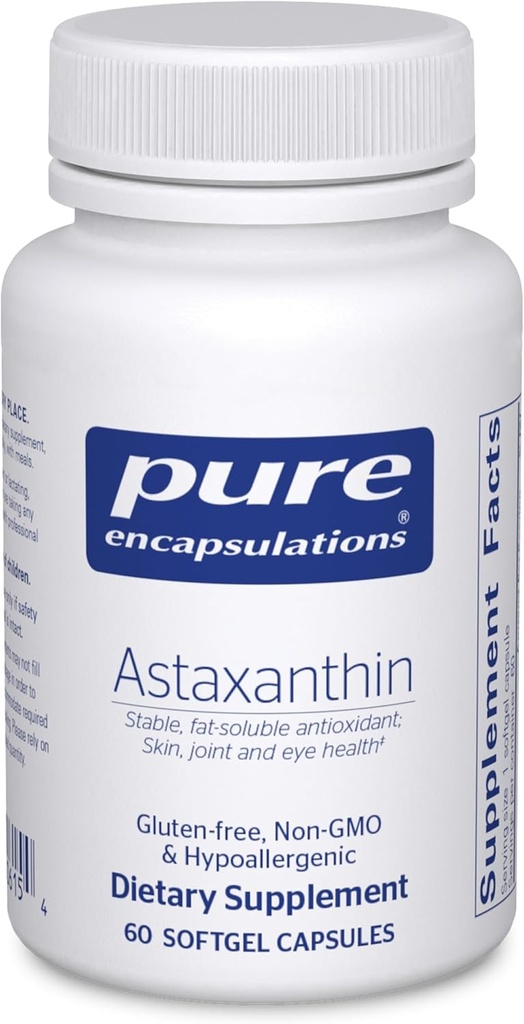 Pure indkapslinger Astaxanthin Mest124; Antioxidant supplement til Joints, hud og øjne sundhed, og frie radikaler * Mest124; 60 Softgel Kapsler