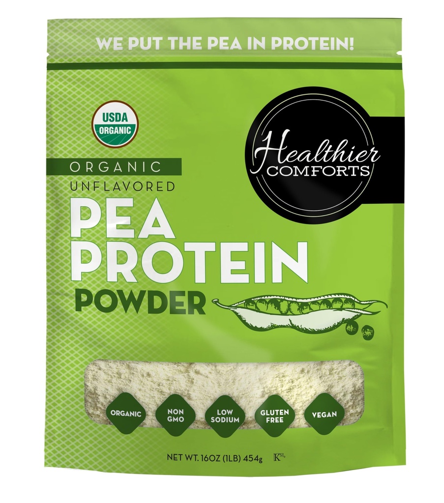 Ældre Comforts Unflavored Pea Protein Powder - Lavt natrium (1 LB.)