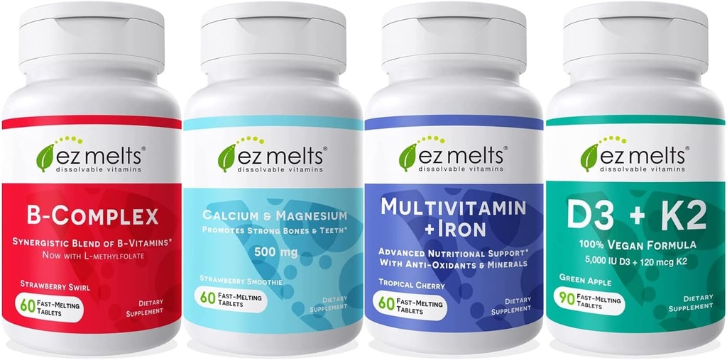 EZ Melts Wellness Starter Pack, sukkerfri, 1-3-måned Supply